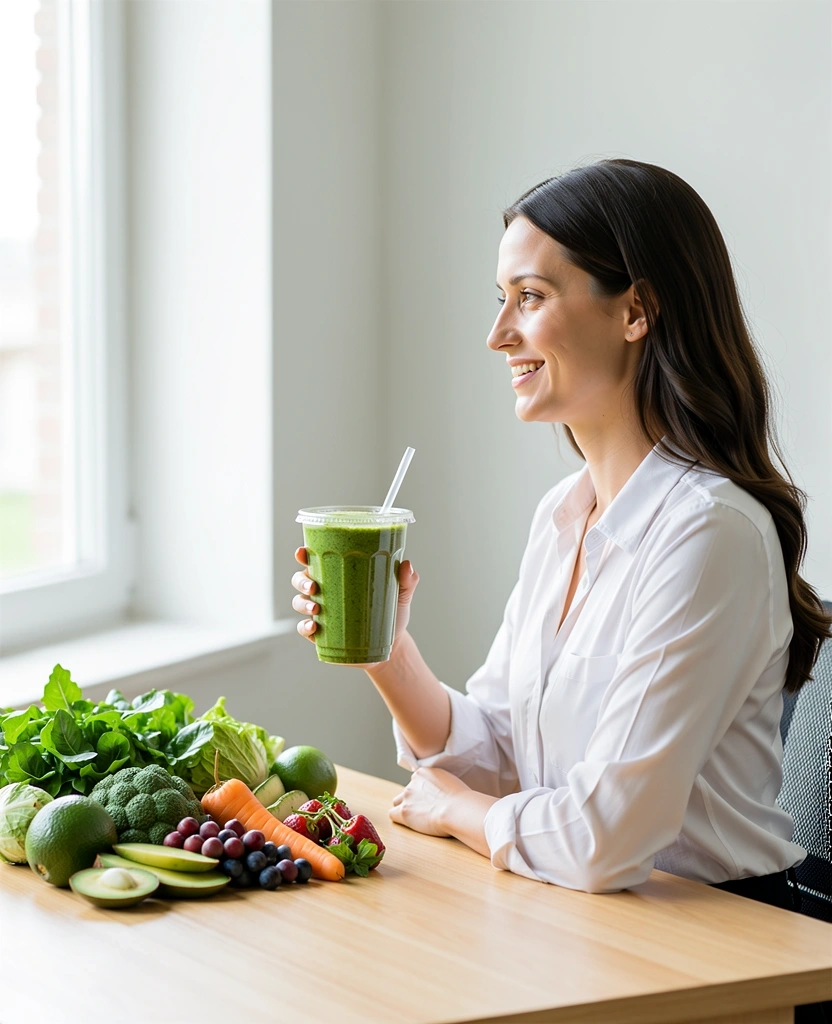 Ernährungsexpertin am Arbeitsplatz